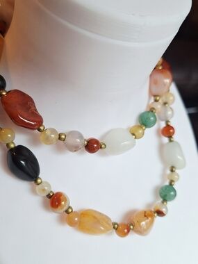 Vintage Semi-Precious Bead Necklace - Elegant Women’s Jewelry